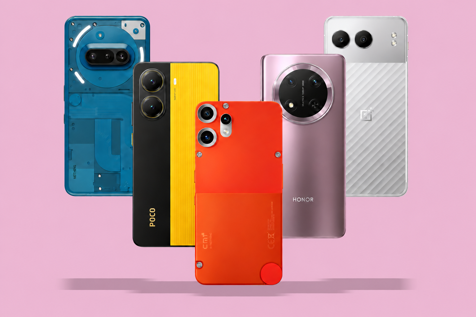 A selection of Android test devices used by the remote design team